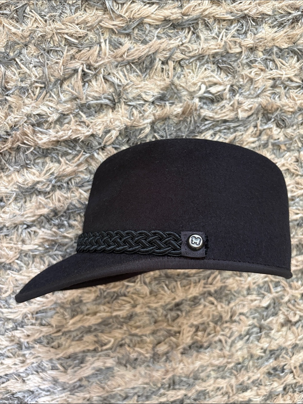 Eric Javits New York Black 100% Wool Water Repellent Newsboy Cap One Size - Picture 13 of 13